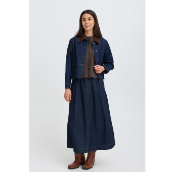 FRANSA - FRANSA - FRLESLIE | DENIMJAKKE DARK BLUE DEN FRANSA - FRANSA - FRLESLIE | DENIMJAKKE DARK BLUE DEN
