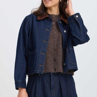 FRANSA - FRANSA - FRLESLIE | DENIMJAKKE DARK BLUE DEN FRANSA - FRANSA - FRLESLIE | DENIMJAKKE DARK BLUE DEN