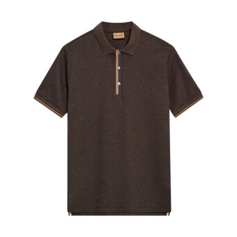 Mos Mosh Gallery - Mos Mosh - Harvey | Polo T-shirt Chocolate Brown