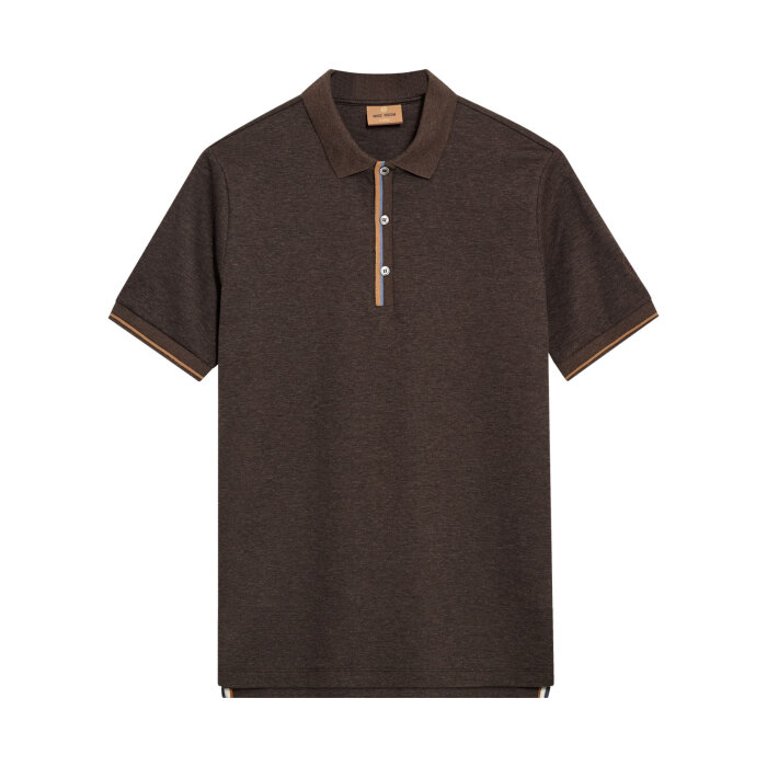Mos Mosh Gallery - Mos Mosh - Harvey | Polo T-shirt Chocolate Brown