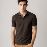 Mos Mosh Gallery - Mos Mosh - Harvey | Polo T-shirt Chocolate Brown Mos Mosh Gallery - Mos Mosh - Harvey | Polo T-shirt Chocolate Brown