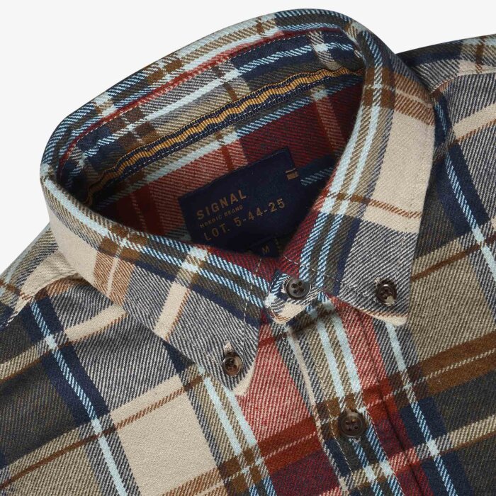 Signal - Signal - Mann check shirt | Skjorte Rusty Red