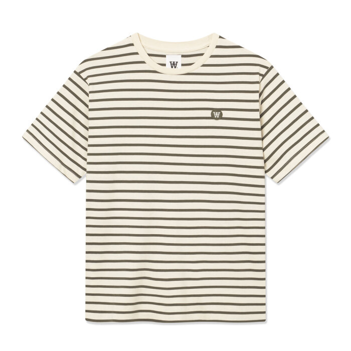 Double A by Wood Wood - Wood Wood - Ace stripe tee | T-shirt Grape Leaf