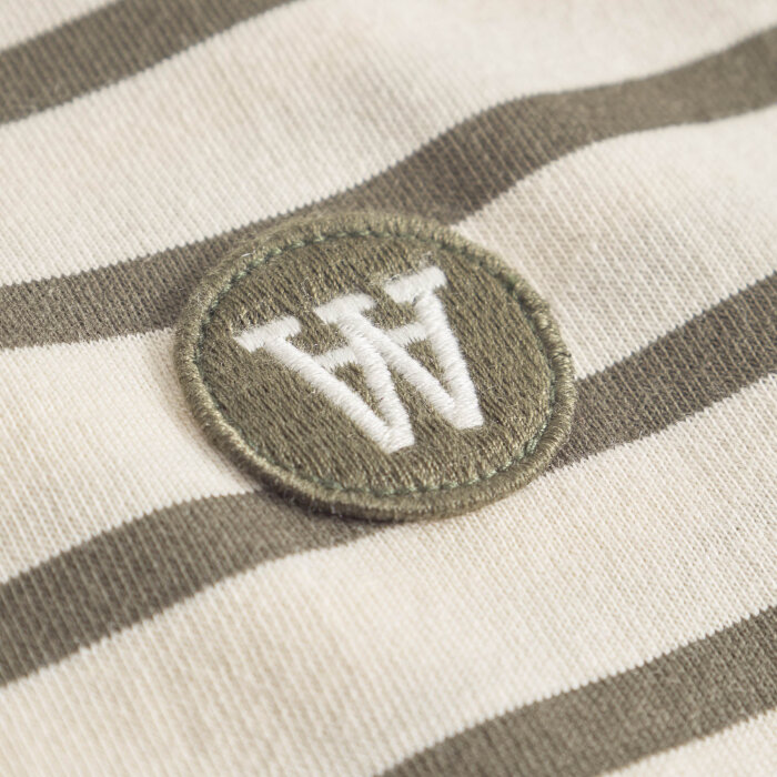 Double A by Wood Wood - Wood Wood - Ace stripe tee | T-shirt Grape Leaf
