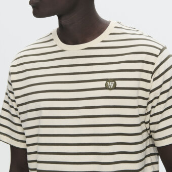 Double A by Wood Wood - Wood Wood - Ace stripe tee | T-shirt Grape Leaf
