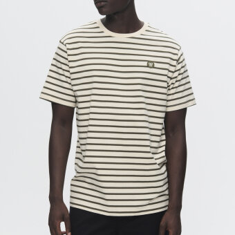 Double A by Wood Wood - Wood Wood - Ace stripe tee | T-shirt Grape Leaf