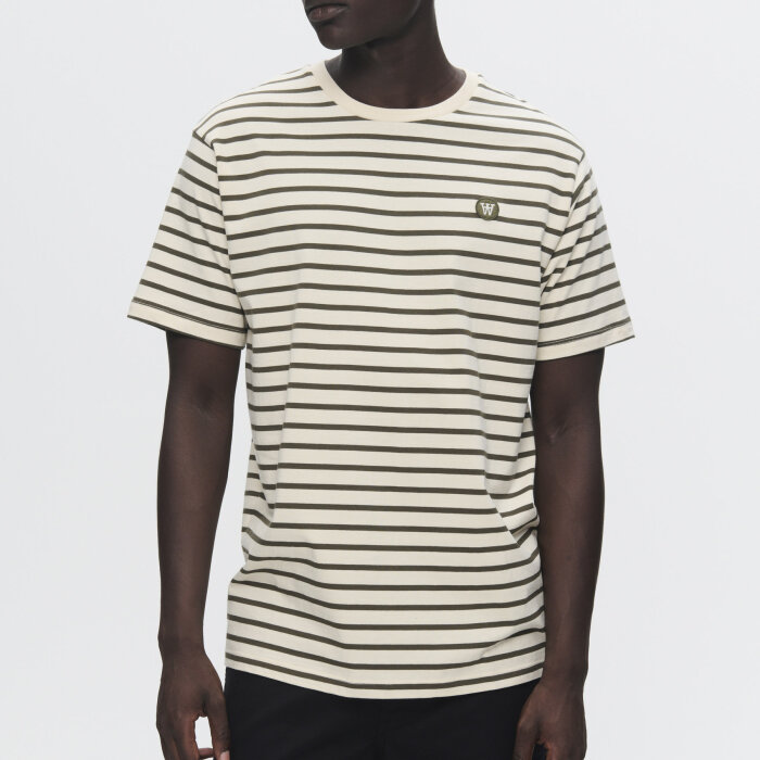 Double A by Wood Wood - Wood Wood - Ace stripe tee | T-shirt Grape Leaf