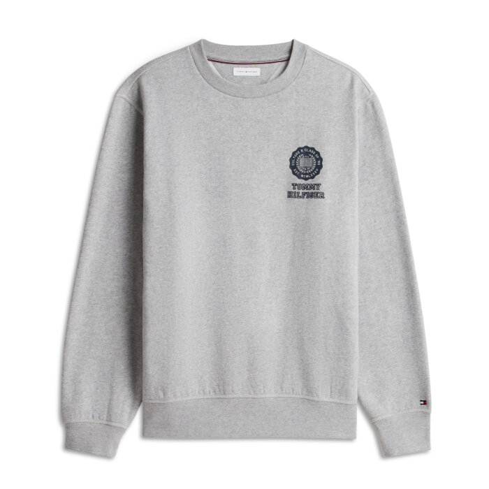 Tommy Hilfiger  - Tommy Hilfiger - Varsity roundel fleece crew | Sweatshirt Light Grey