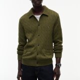 Tommy Hilfiger  - Tommy Hilfiger - Cotton cable button | Cardigan Huntsman Green