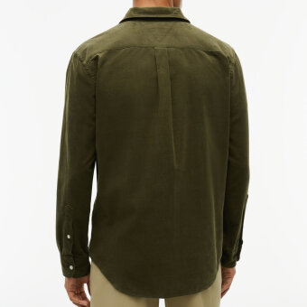 Tommy Hilfiger  - Tommy Hilfiger - Solid corduroy shirt | Skjorte Huntsman Green