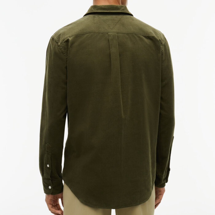 Tommy Hilfiger  - Tommy Hilfiger - Solid corduroy shirt | Skjorte Huntsman Green