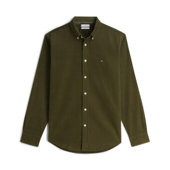 Tommy Hilfiger  - Tommy Hilfiger - Solid corduroy shirt | Skjorte Huntsman Green
