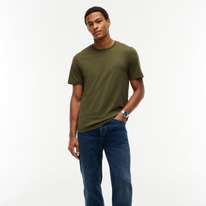 Tommy Hilfiger  - Tommy Hilfiger - Seasonal reg. fit solid tee | T-shirt Huntman Green 