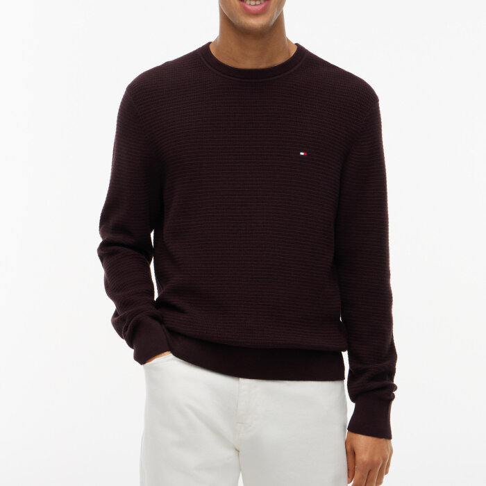 Tommy Hilfiger  - Tommy Hilfiger - Cotton cashmere crewneck | Strik Chocolate