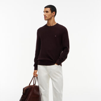 Tommy Hilfiger  - Tommy Hilfiger - Cotton cashmere crewneck | Strik Chocolate