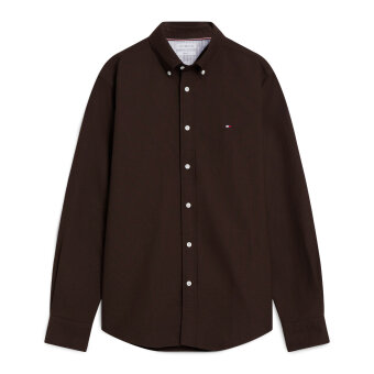 Tommy Hilfiger  - Tommy Hilfiger - Solid heritage oxford shirt | Skjorte Dark Coffee