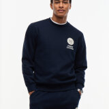 Tommy Hilfiger - Tommy Hilfiger - Varsity roundel fleece crew | Sweatshirt Navy Blue Tommy Hilfiger - Tommy Hilfiger - Varsity roundel fleece crew | Sweatshirt Navy Blue