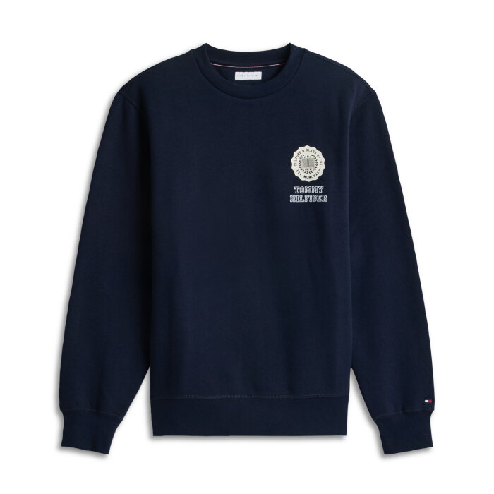 Tommy Hilfiger  - Tommy Hilfiger - Varsity roundel fleece crew | Sweatshirt Navy Blue