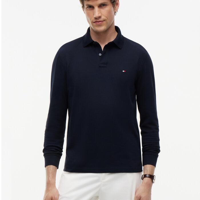 Tommy Hilfiger  - Tommy Hilfiger - 1985 regular polo LS | Polo T-shirt Navy Blue