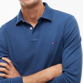 Tommy Hilfiger  - Tommy Hilfiger - 1985 regular polo LS | Polo T-shirt Aegean Sea