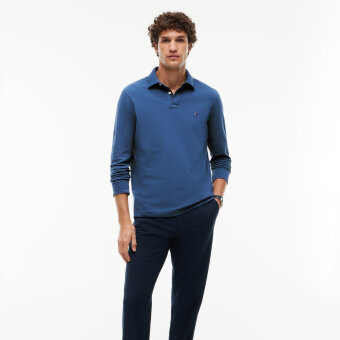 Tommy Hilfiger  - Tommy Hilfiger - 1985 regular polo LS | Polo T-shirt Aegean Sea
