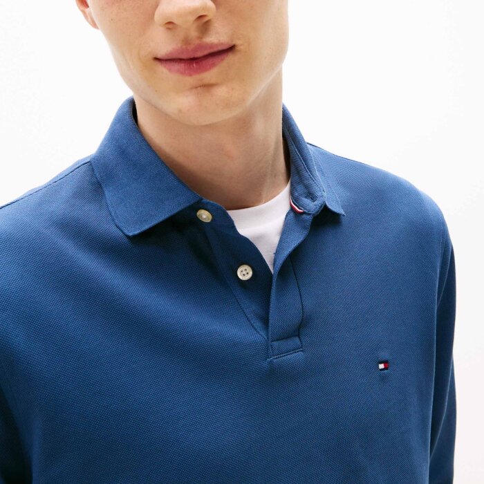 Tommy Hilfiger  - Tommy Hilfiger - 1985 regular polo LS | Polo T-shirt Aegean Sea