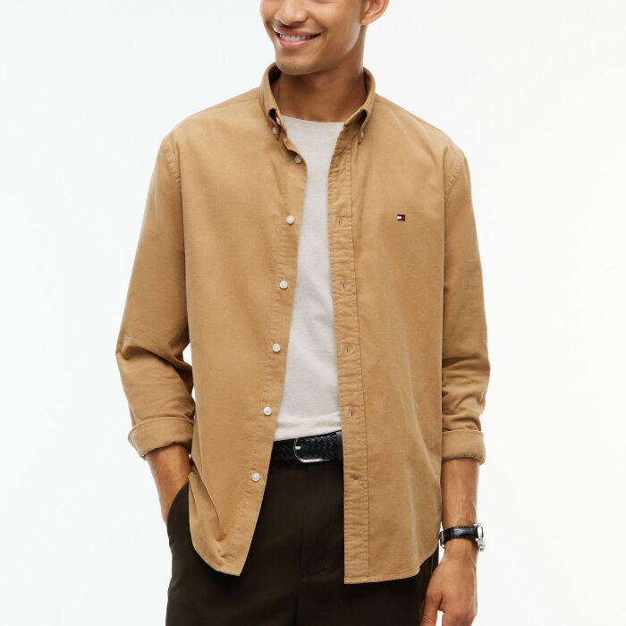 Tommy Hilfiger  - Tommy Hilfiger - Solid corduroy shirt | Skjorte Desert