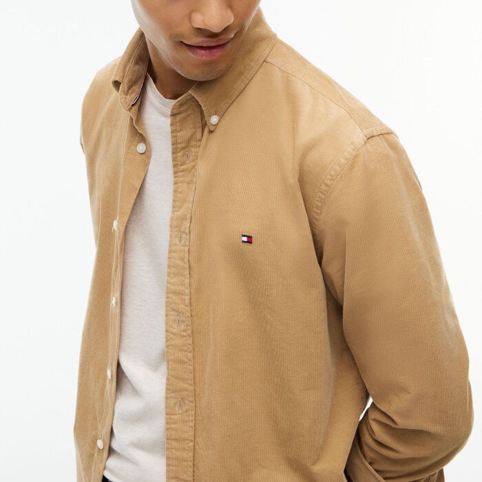 Tommy Hilfiger  - Tommy Hilfiger - Solid corduroy shirt | Skjorte Desert