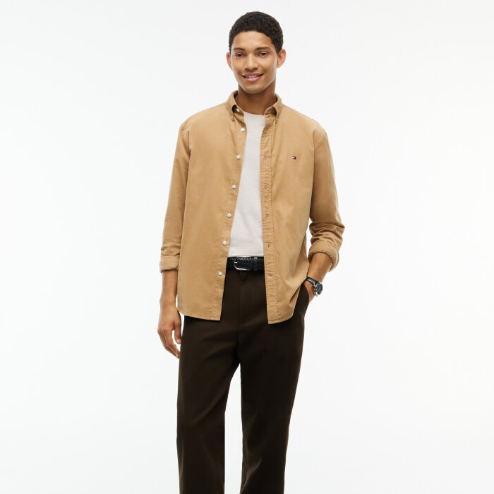 Tommy Hilfiger  - Tommy Hilfiger - Solid corduroy shirt | Skjorte Desert