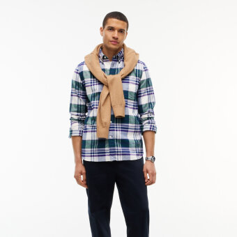 Tommy Hilfiger  - Tommy Hilfiger - Hero Flannel tartan check | Skjorte Ornamental Green 