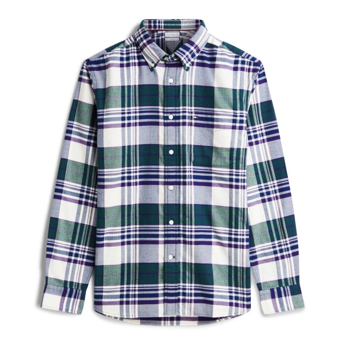 Tommy Hilfiger  - Tommy Hilfiger - Hero Flannel tartan check | Skjorte Ornamental Green 