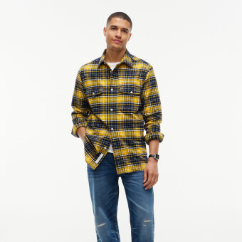 Tommy Hilfiger  - Tommy Hilfiger - Flannel check | Overshirt Carbon Navy