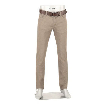 Alberto - Alberto - Pipe two tone twill | Jeans Brown