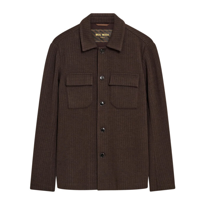Mos Mosh Gallery - Mos Mosh - Austin knit | Overshirt Black coffee