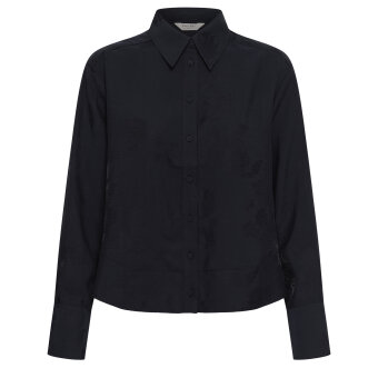 Part Two - PART TWO - CAROLLAPW | SKJORTE DARK NAVY FLOWER JACQUARD