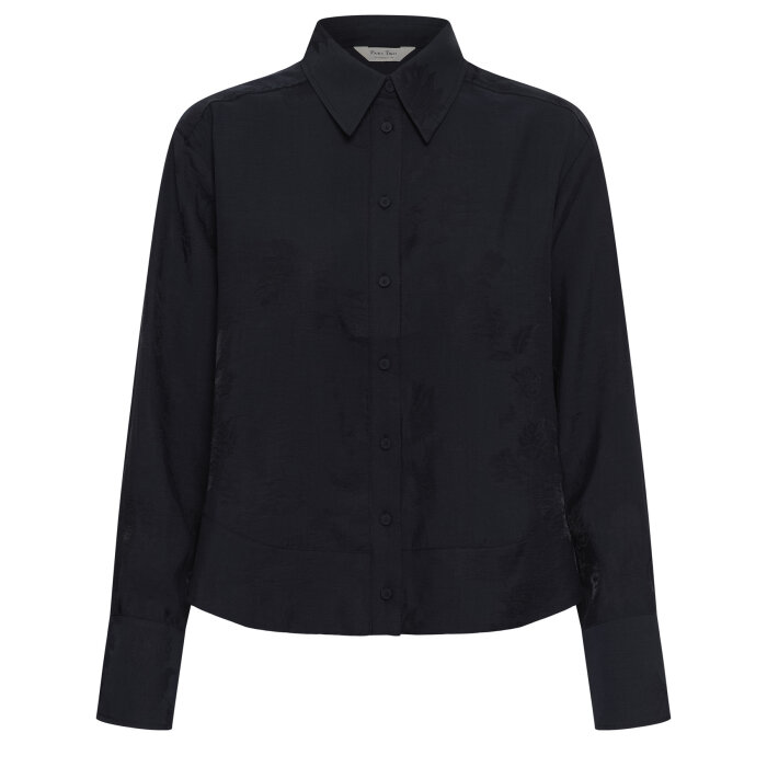 Part Two - PART TWO - CAROLLAPW | SKJORTE DARK NAVY FLOWER JACQUARD