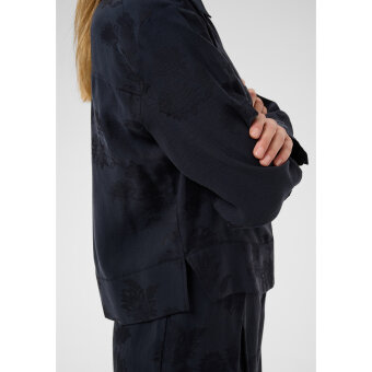 Part Two - PART TWO - CAROLLAPW | SKJORTE DARK NAVY FLOWER JACQUARD