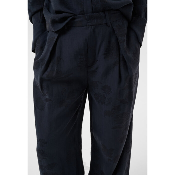 Part Two - PART TWO - CATHLEENPW | BUKSER DARK NAVY FLOWER JACQUARD