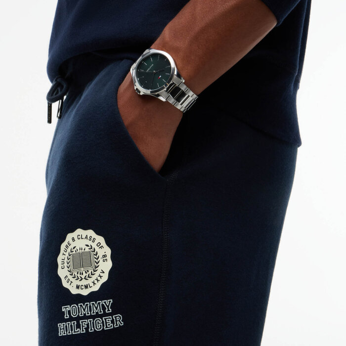 Tommy Hilfiger  - Tommy Hilfiger - Graph. varsity roundel pant | Sweatpants Navy Blue