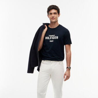 Tommy Hilfiger  - Tommy Hilfiger - Brand love stack tee | T-shirt Navy Blue