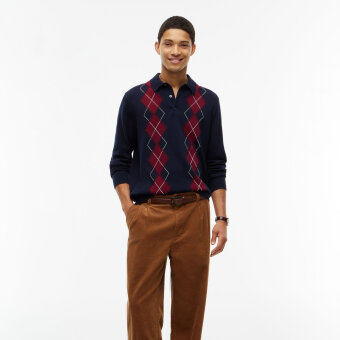 Tommy Hilfiger  - Tommy Hilfiger - Placed argyle polo | Strik Navy Blue