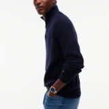 Tommy Hilfiger  - Tommy Hilfiger - Fisherman rib zip mock | Strik Navy Blue