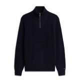 Tommy Hilfiger  - Tommy Hilfiger - Fisherman rib zip mock | Strik Navy Blue