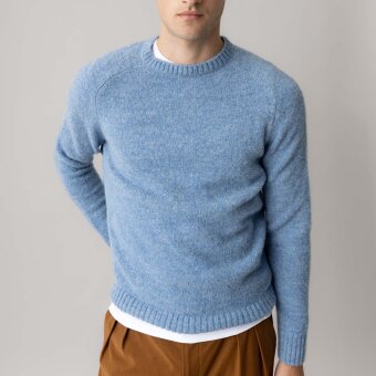 Mos Mosh Gallery - Mos Mosh - Carlos crew neck | Strik Light Blue Melange