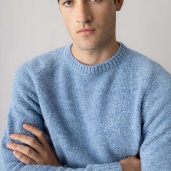Mos Mosh Gallery - Mos Mosh - Carlos crew neck | Strik Light Blue Melange
