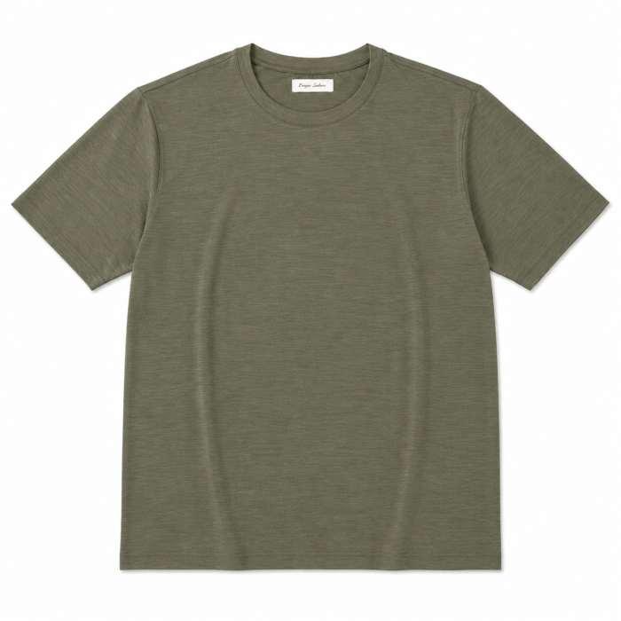 Limited Edition - Giorgio Ballerini - 0601 5432 Italien Wool | T-shirt 5432 Green