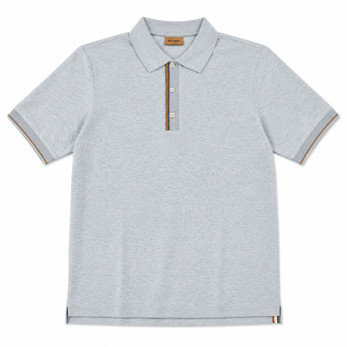 Mos Mosh Gallery - Mos Mosh - Harvey | Polo T-shirt Light Blue Mel