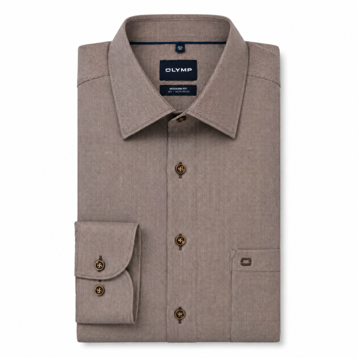 Olymp - Olymp - 135424 28 | Luxor Modern Fit Skjorte Beige