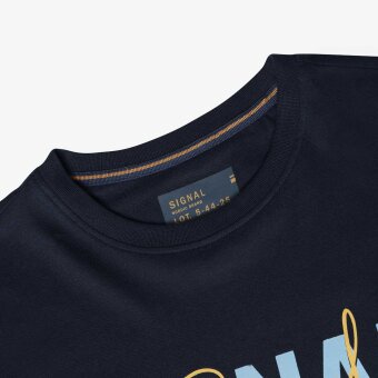 Signal - Signal - Owen print | T-shirt Deep Marine