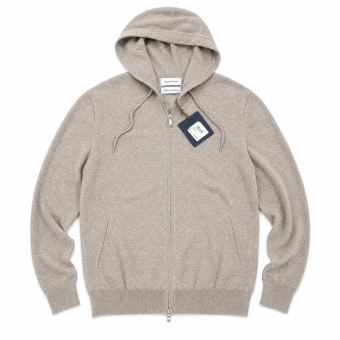 Limited Edition - Limited Edition - Knitted Hood Italian wool | Cardigan Sand